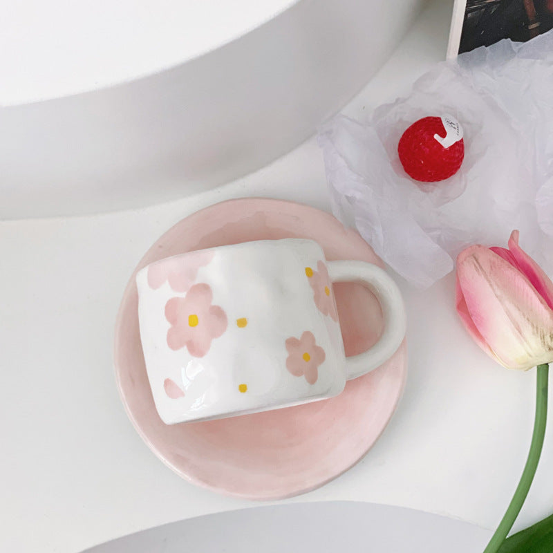 Sakura Ceramic Mug And Plate Set