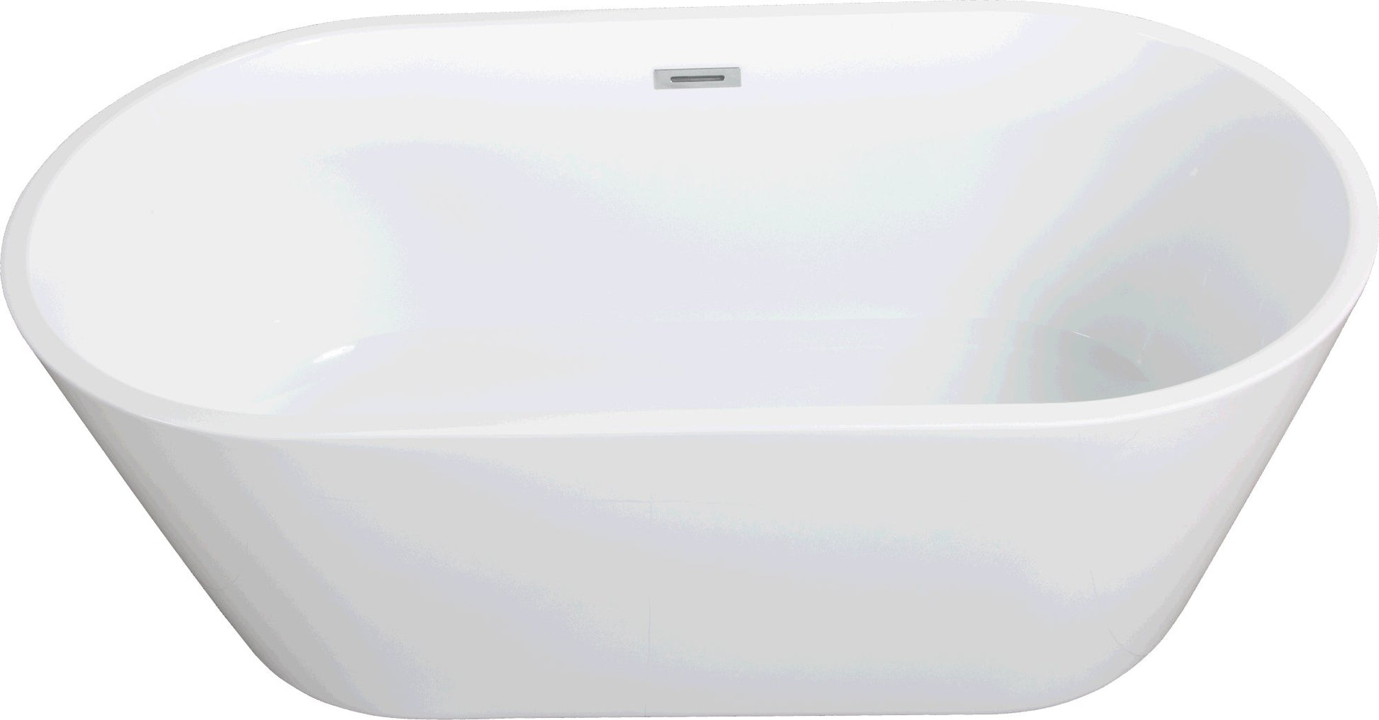 Deluxe High - Gloss Acrylic Freestanding Soaking Bathtub with Chrome Overflow and Drain, cUPC Certified - 67*31.1 22A02 - 67 - Divine Heart L.A.