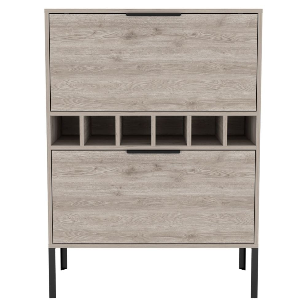 DEPOT E - SHOP Staten Bar Cabinet, Two Door Flexible Cabinets, Light Gray - Divine Heart L.A.