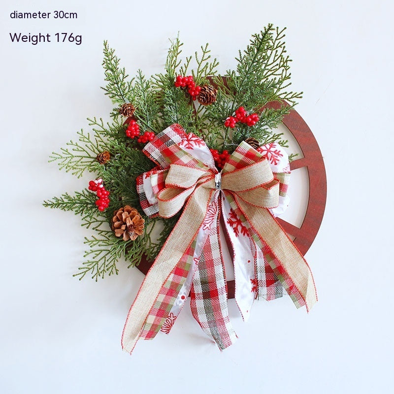 Country Christmas Wooden Wheel