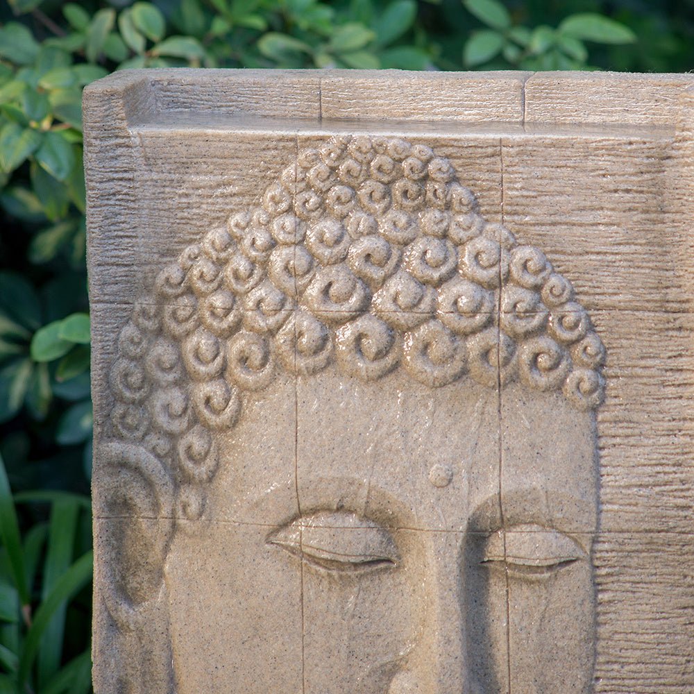 Divine Buddha Sandstone Fountain with Light - Divine Heart L.A.