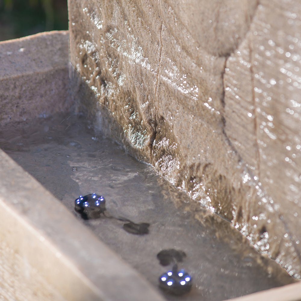 Divine Buddha Sandstone Fountain with Light - Divine Heart L.A.