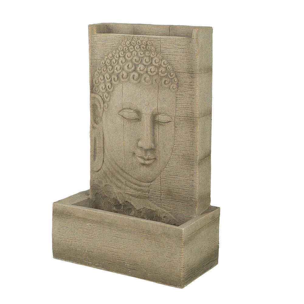 Divine Buddha Sandstone Fountain with Light - Divine Heart L.A.