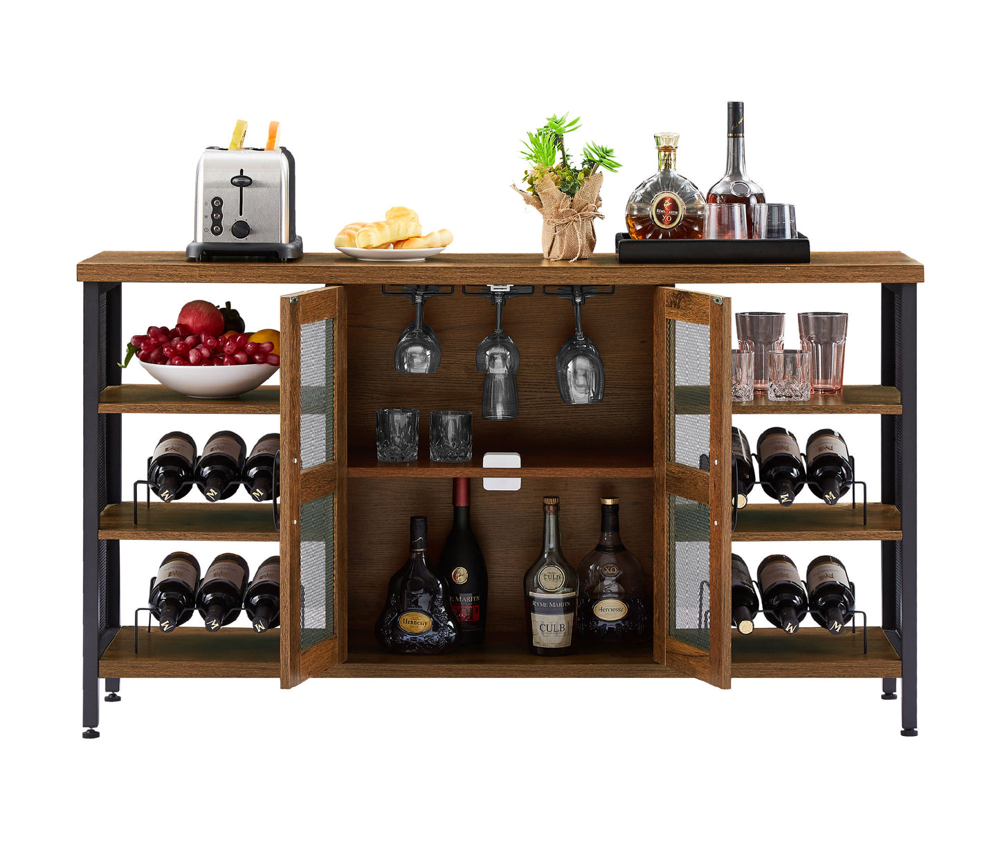 Remington Industrial Wine Bar Cabinet