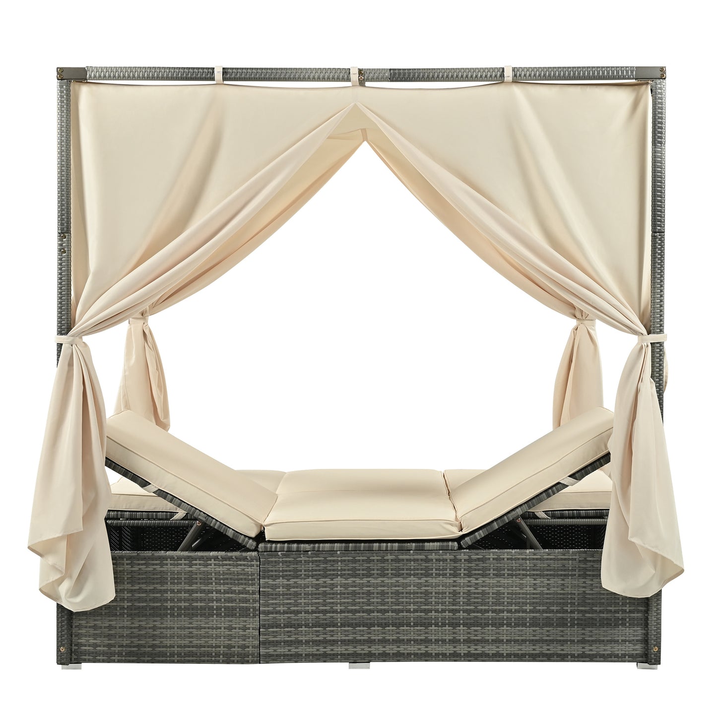 Pomona Adjustable Sun Bed With Curtain - Divine Heart L.A.