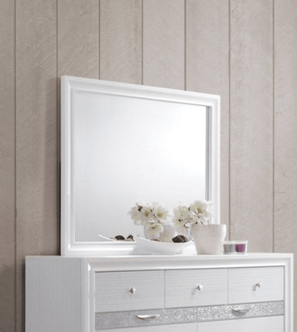 Naima Mirror in White