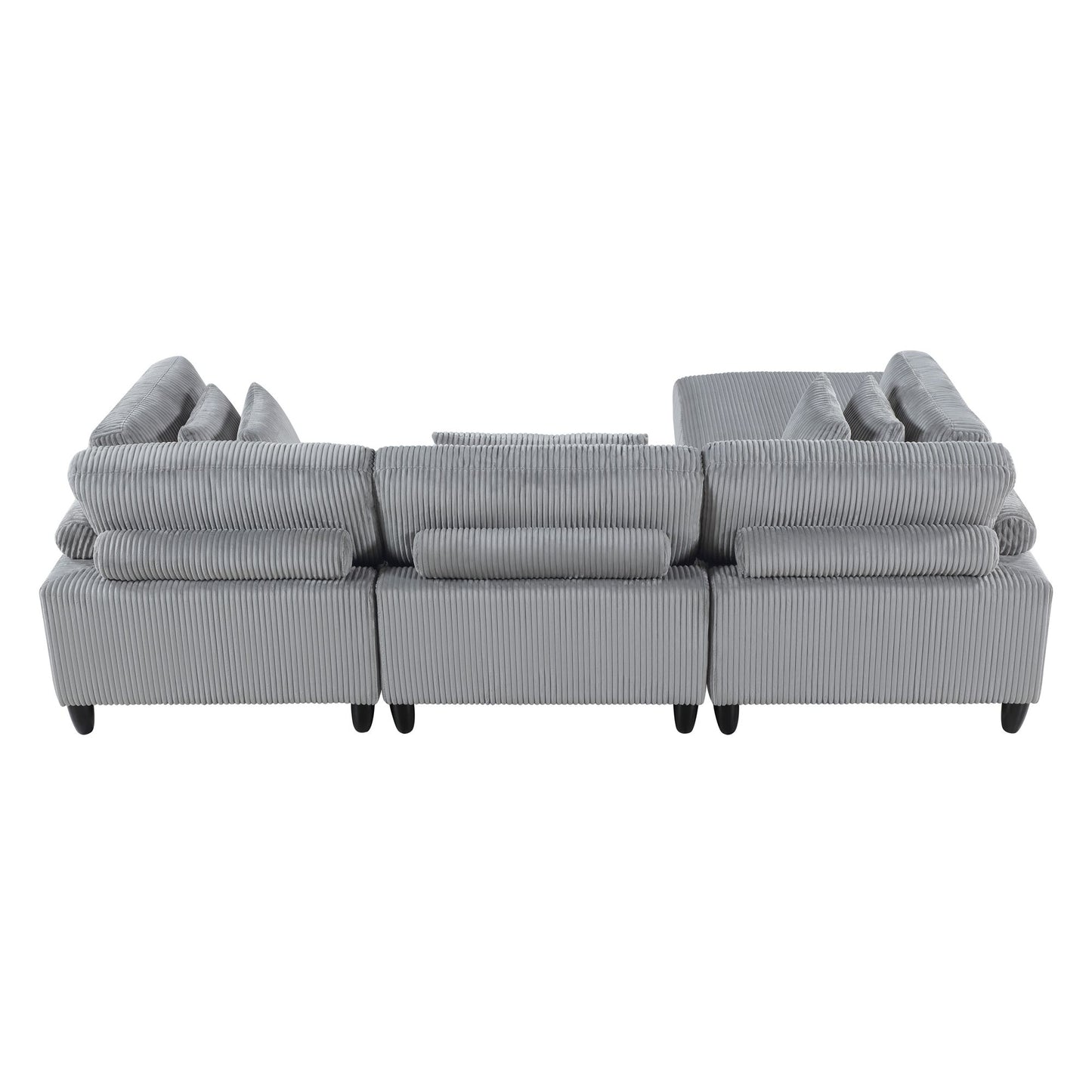 Brushed Corduroy 4-Piece Modular Sectional