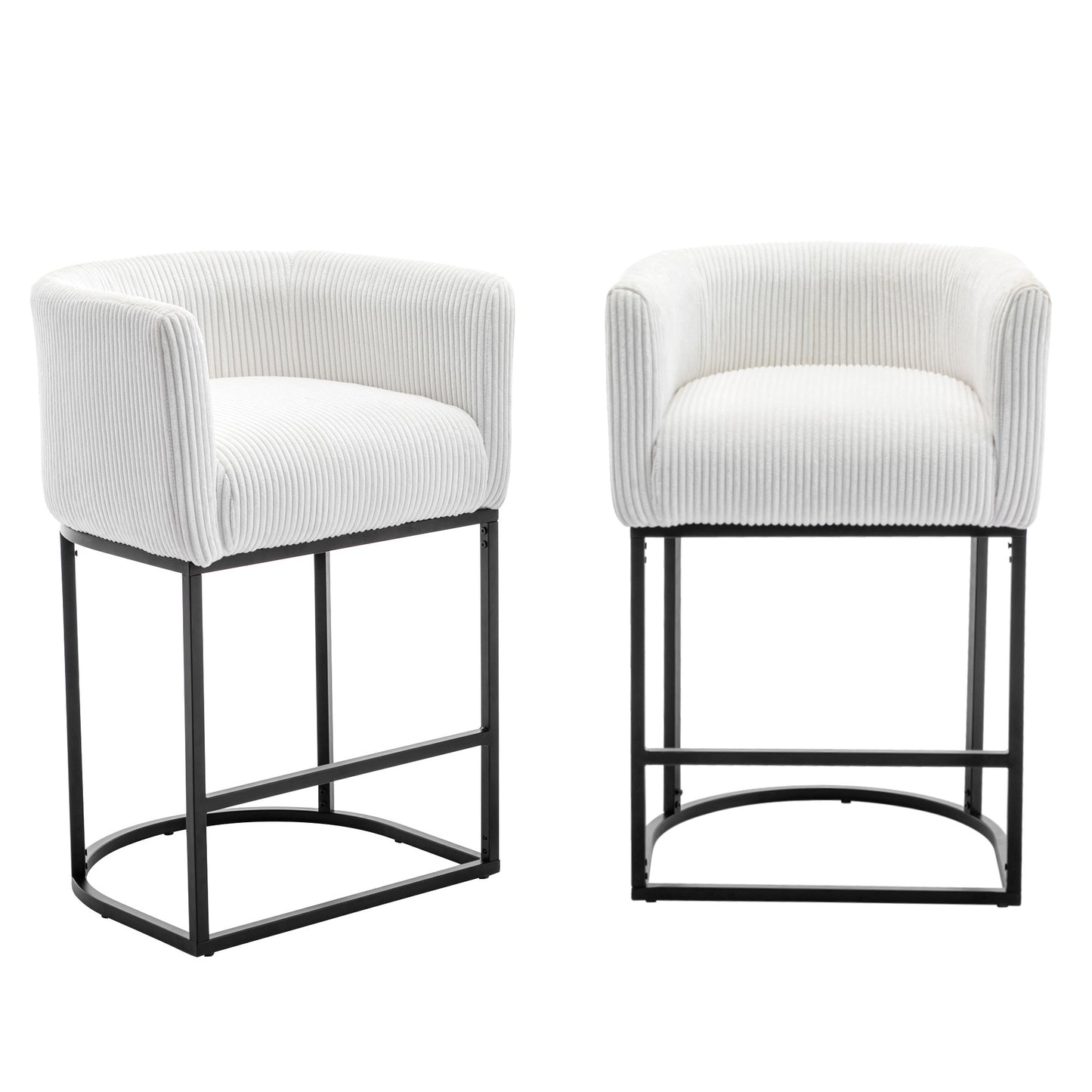 Aster Linen Upholstered Counter Stool Set of 2