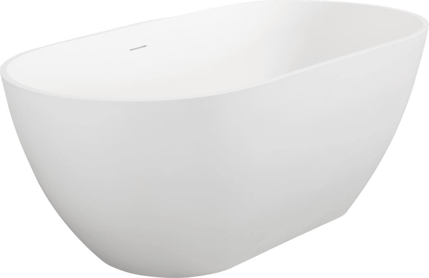 63" Freestanding Luxury Soaking Bathtub with Overflow and Pop-up Drain in Matte White 23S03-63MW