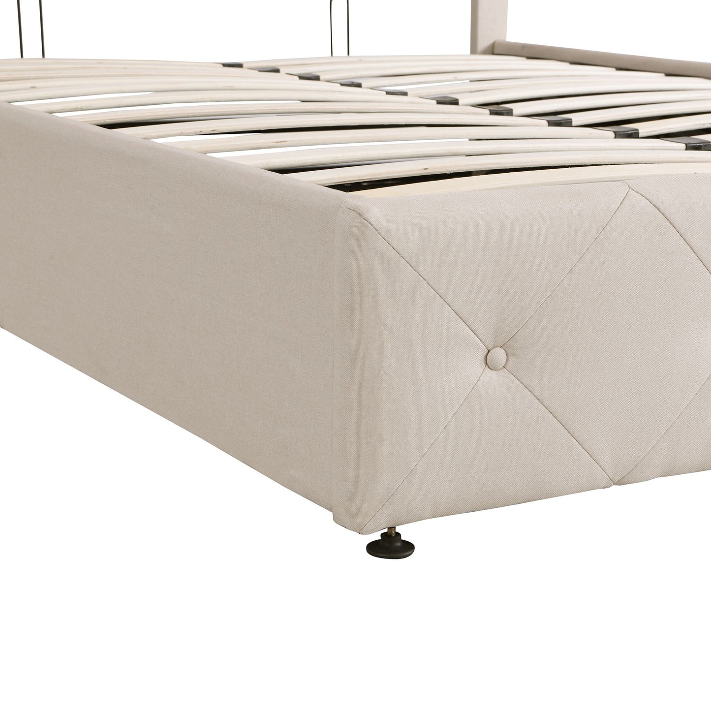 Full size Upholstered Platform Bed with Hydraulic Storage System