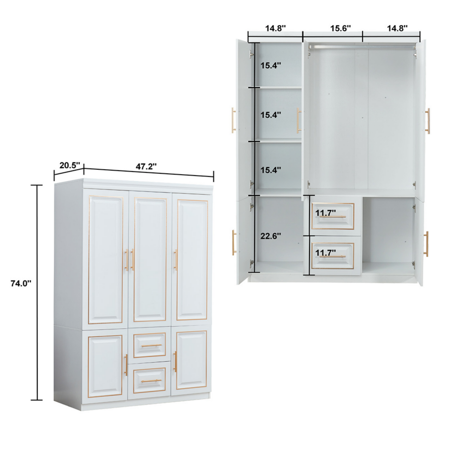 Jenson Freestanding Wardrobe Closet Collection