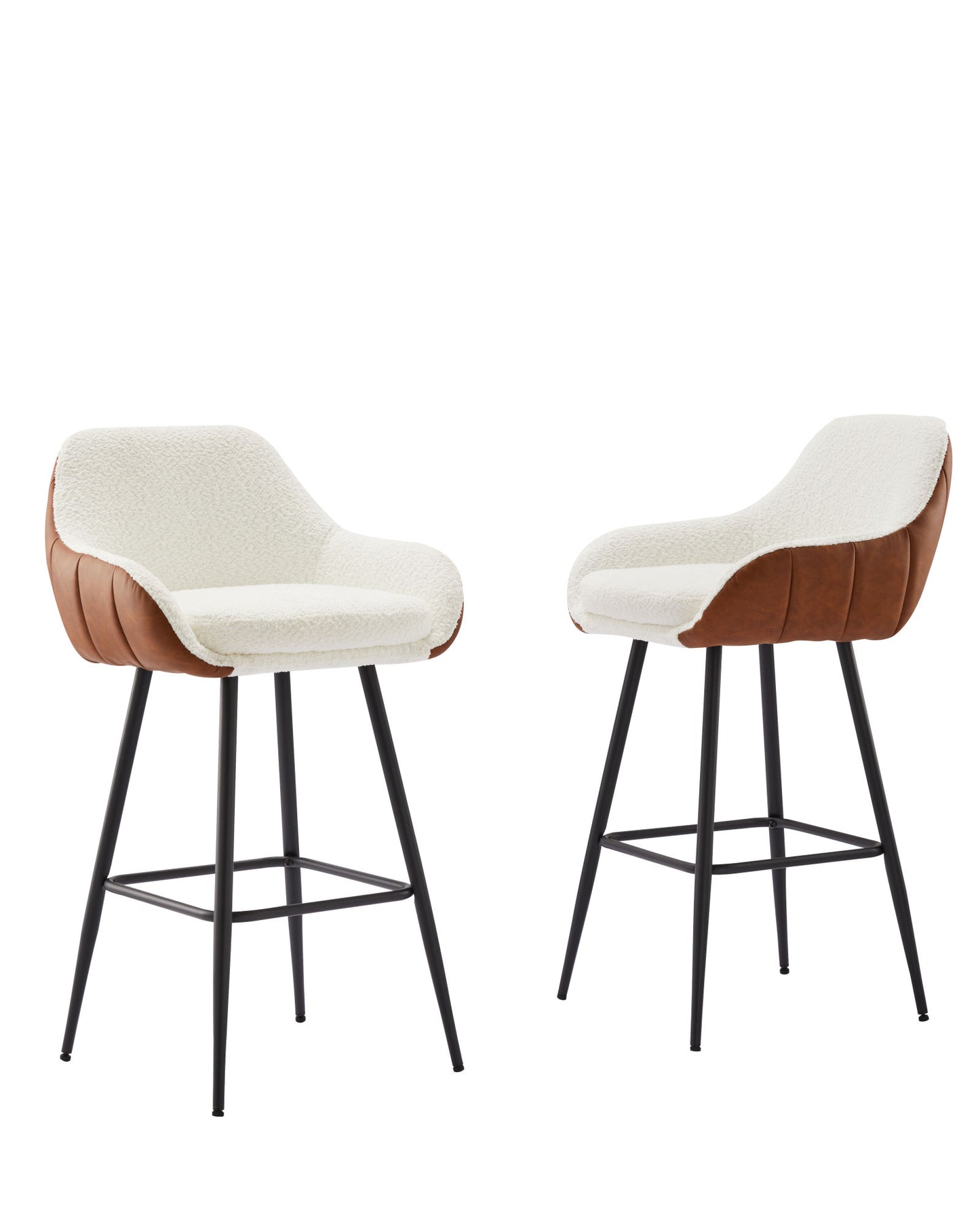 Goddard Leather Upholstered Bar Stool Set of 2