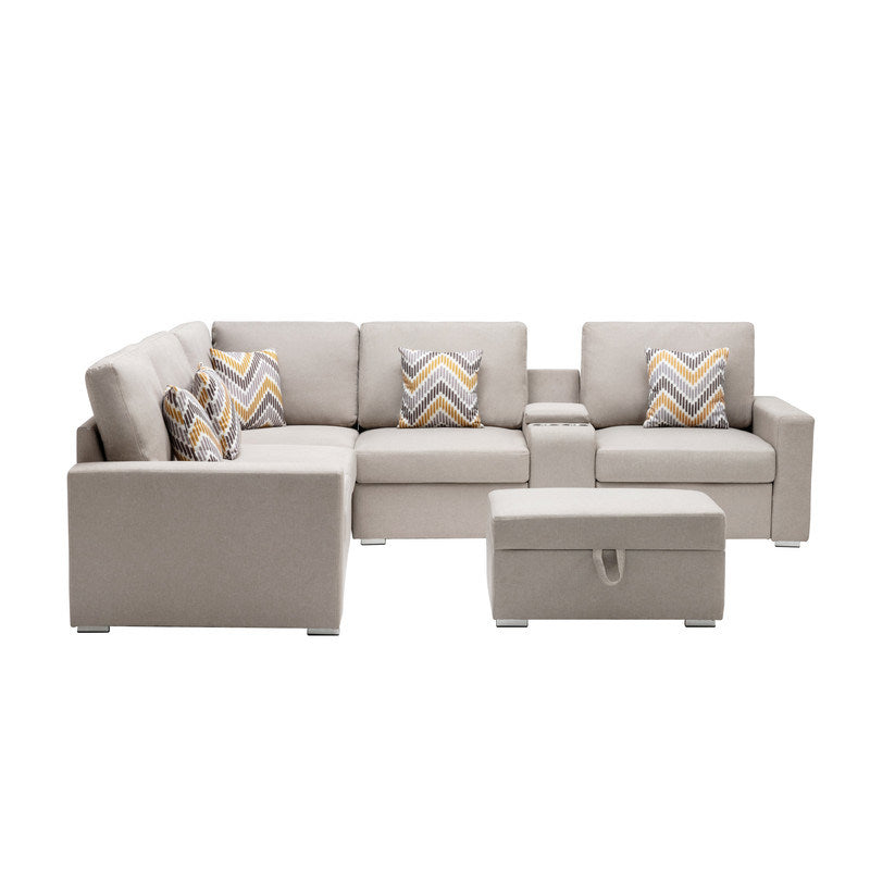 Nolan 106" 7Pc Reversible Sectional Sofa Set