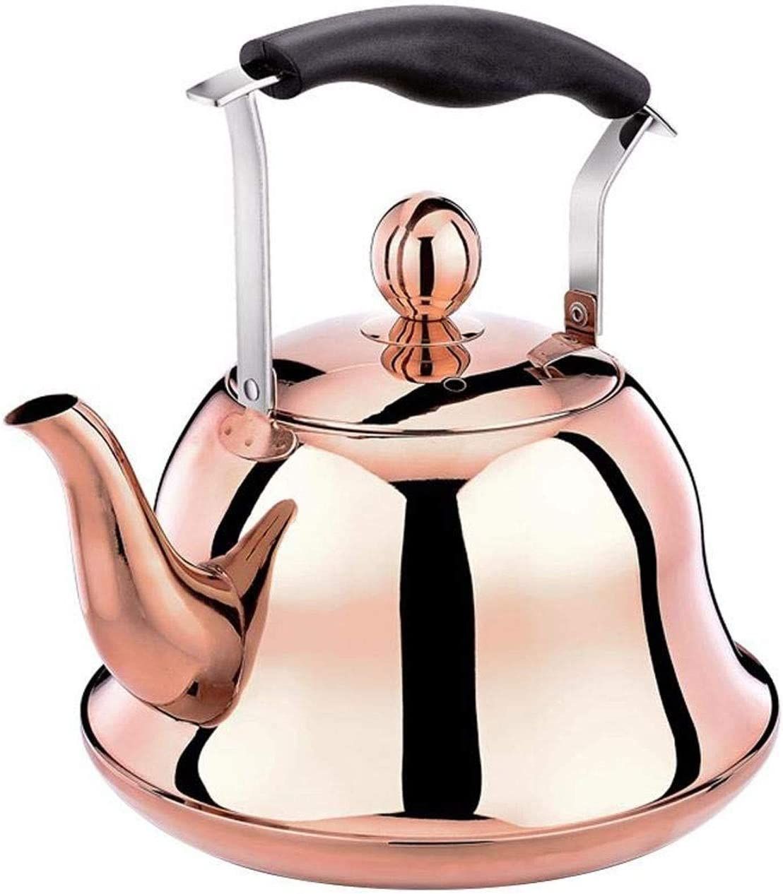 Whistling Rose Gold Stainless Steel Kettle