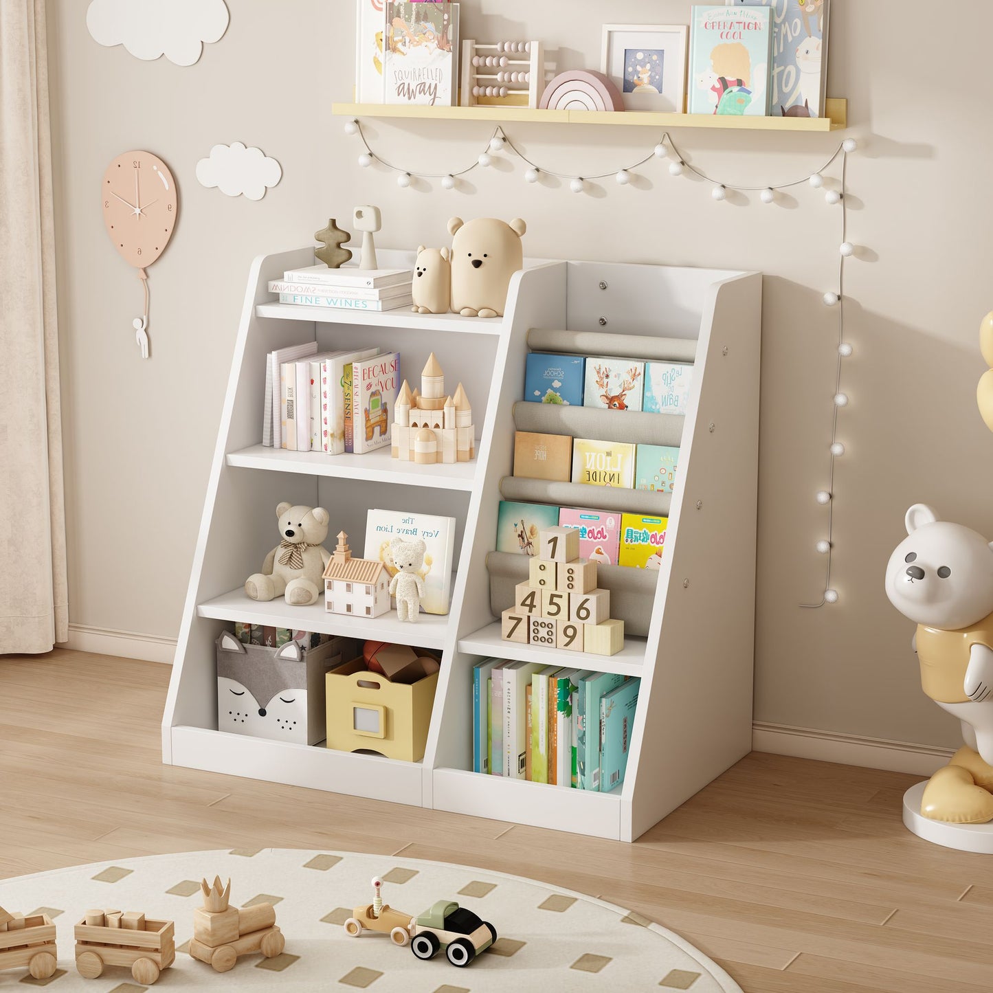 Children Bookcase with Book Rack