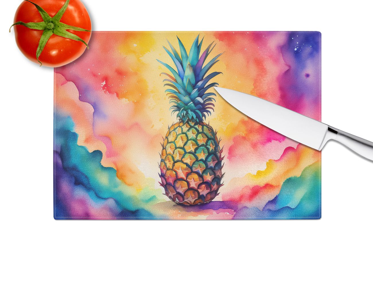 Pineapple III Tempered Glass Kitchen Cutting and Serving Board