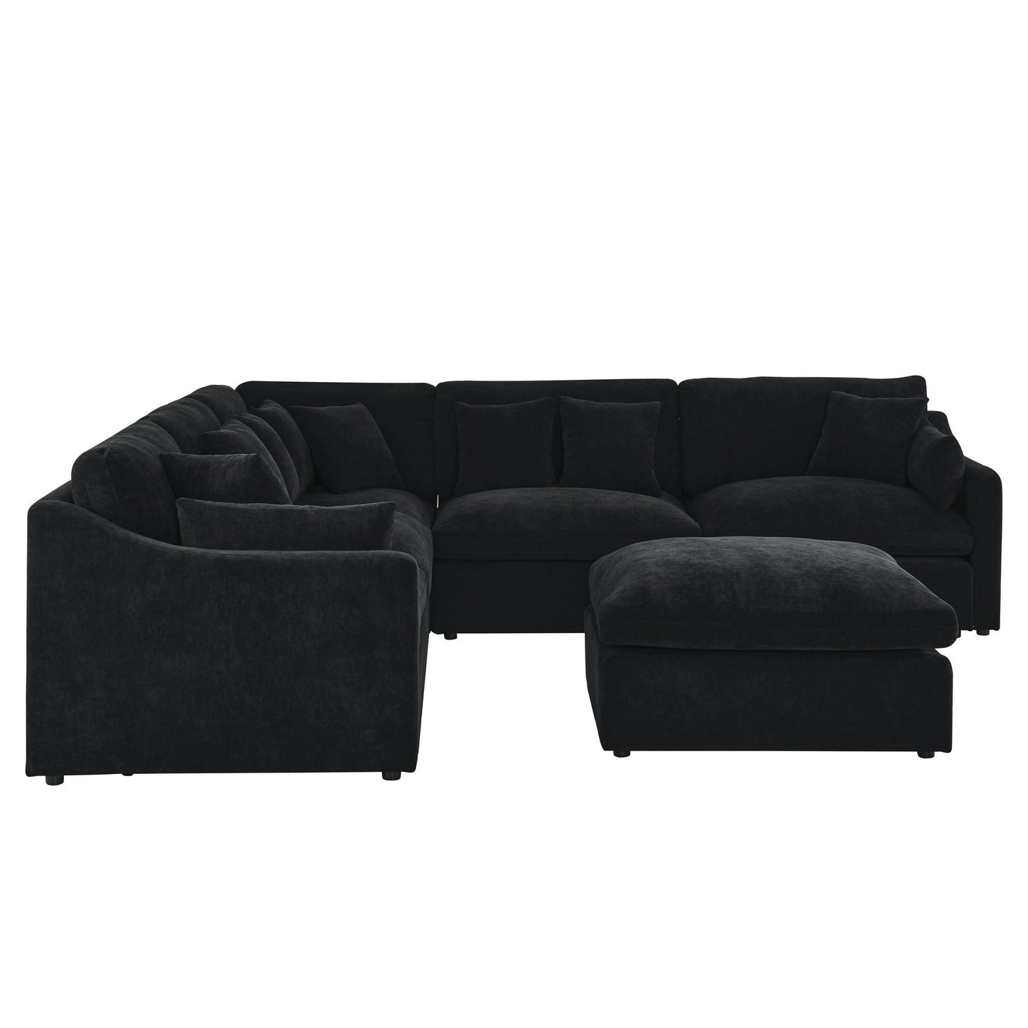 Oscar B. Oversized L-Shaped Sectional Sofa w/Removable Down-Filled Seat Cushions