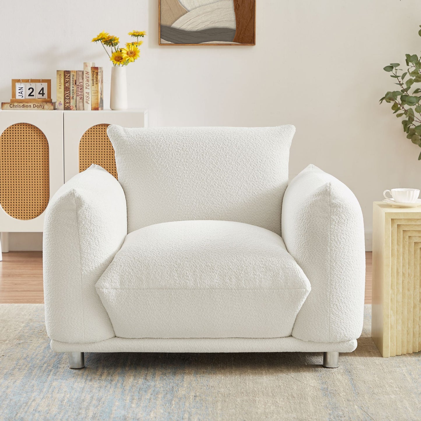 Juliana 42"W Sherpa Sofa Chair