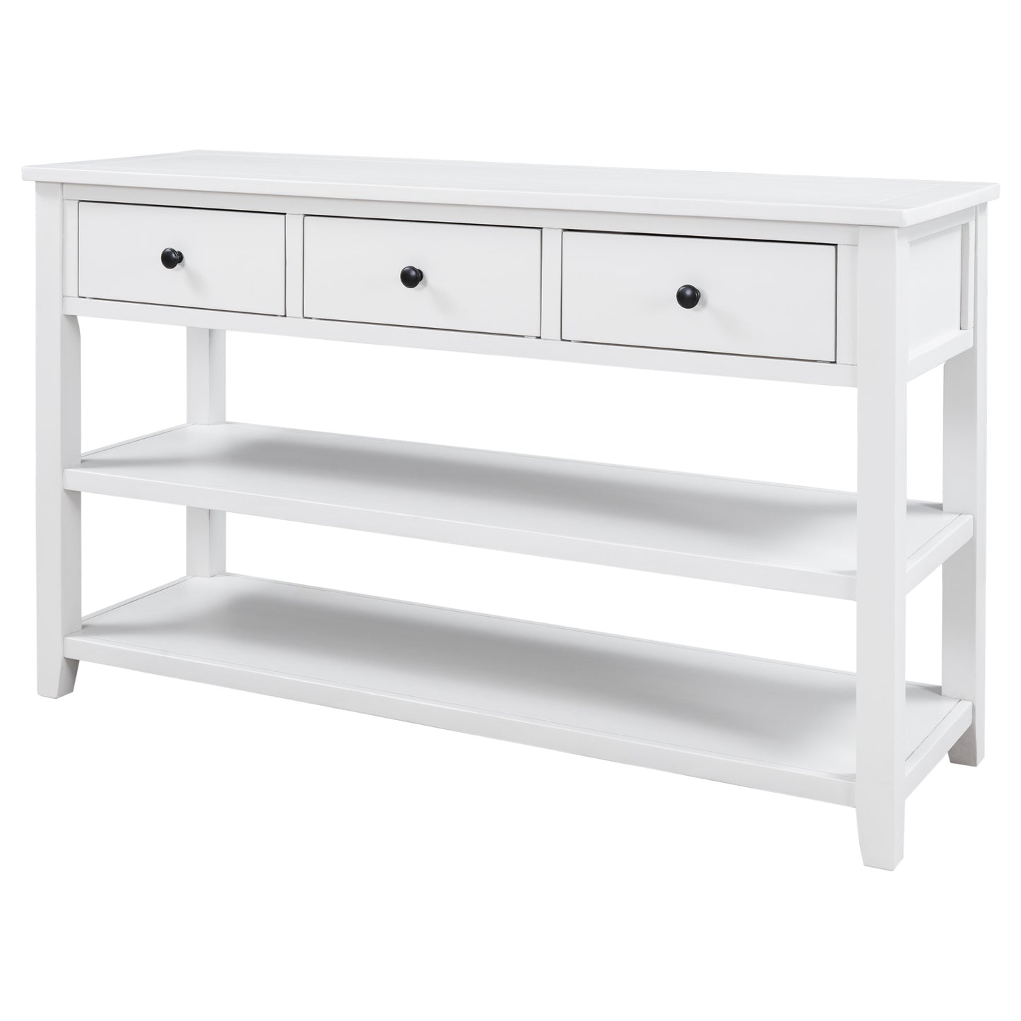 Zakiya Console Table with Two Open Shelves