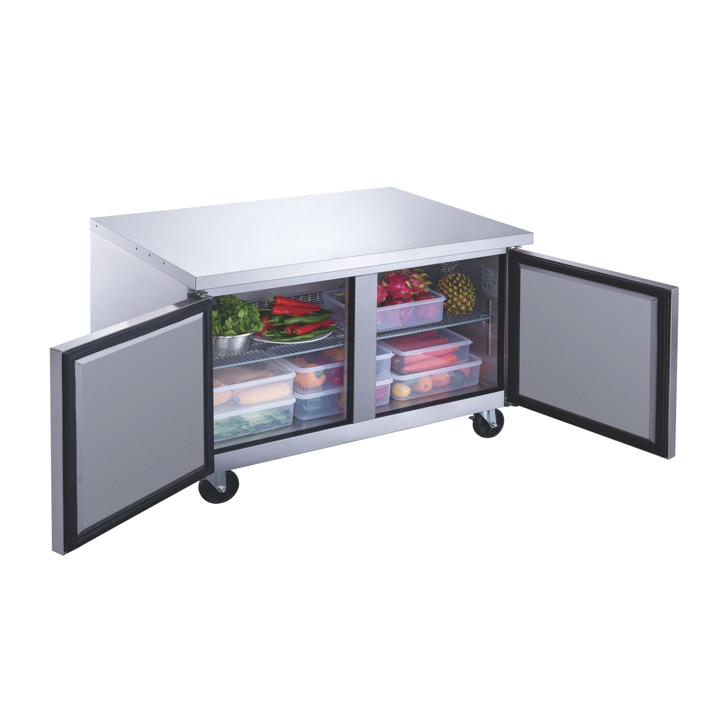 2 Door Commercial Undercounter Refrigerator, 48.125 in. W 12.2 cu.ft.