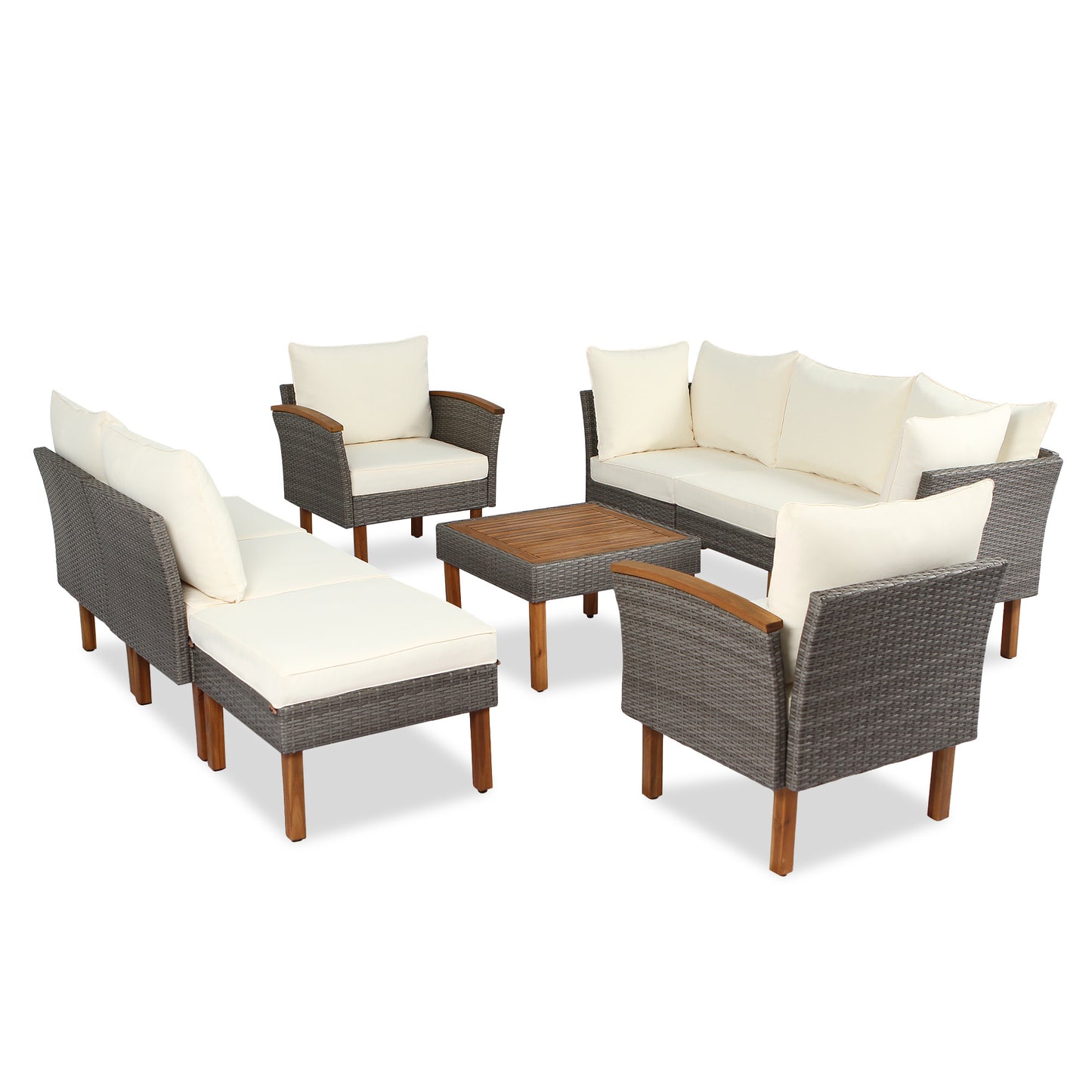 Piata 9 Pc. Outdoor Sectional Set with Coffee Table