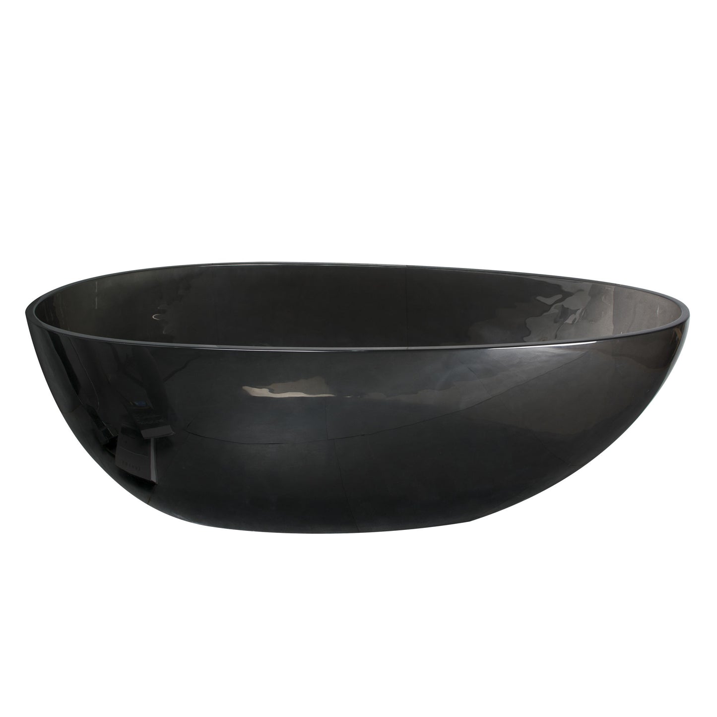 67.8 inch translucent black artificial stone solid surface freestanding bathroom bathtub