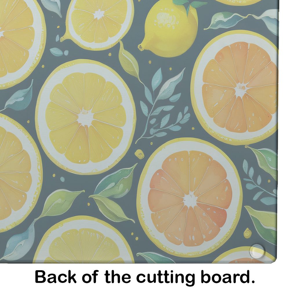 Lemons III Tempered Glass Kitchen Cutting and Serving Board