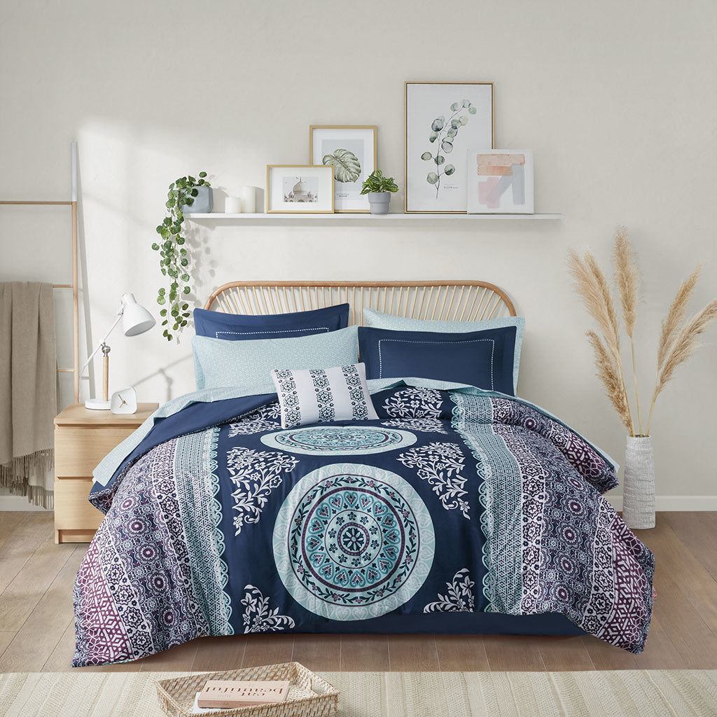 Boho Comforter Set with Bed Sheets