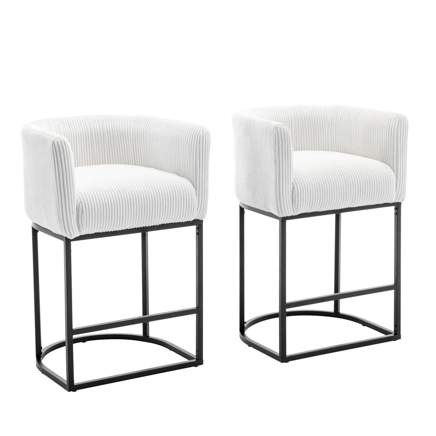 Aster Linen Upholstered Counter Stool Set of 2