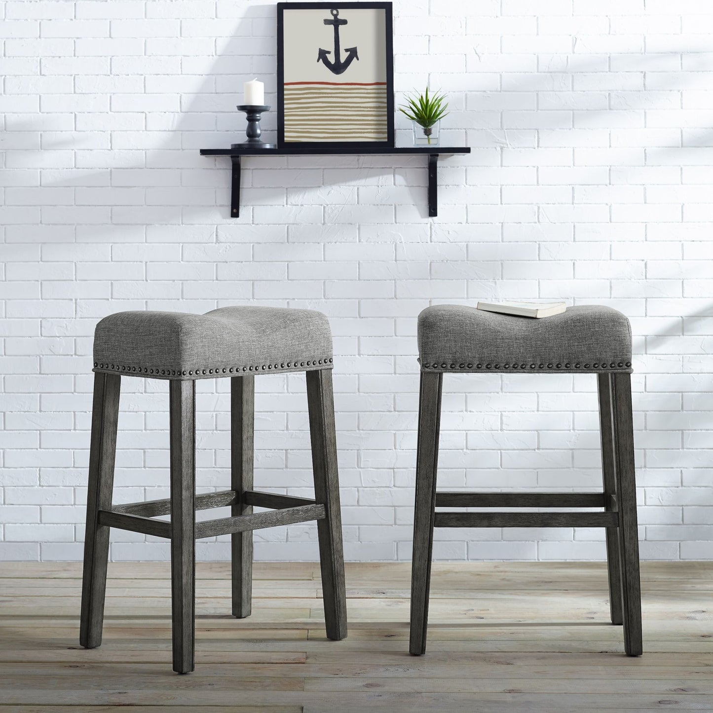 CoCo LaRue Saddle Seat Bar Stool Set of 2