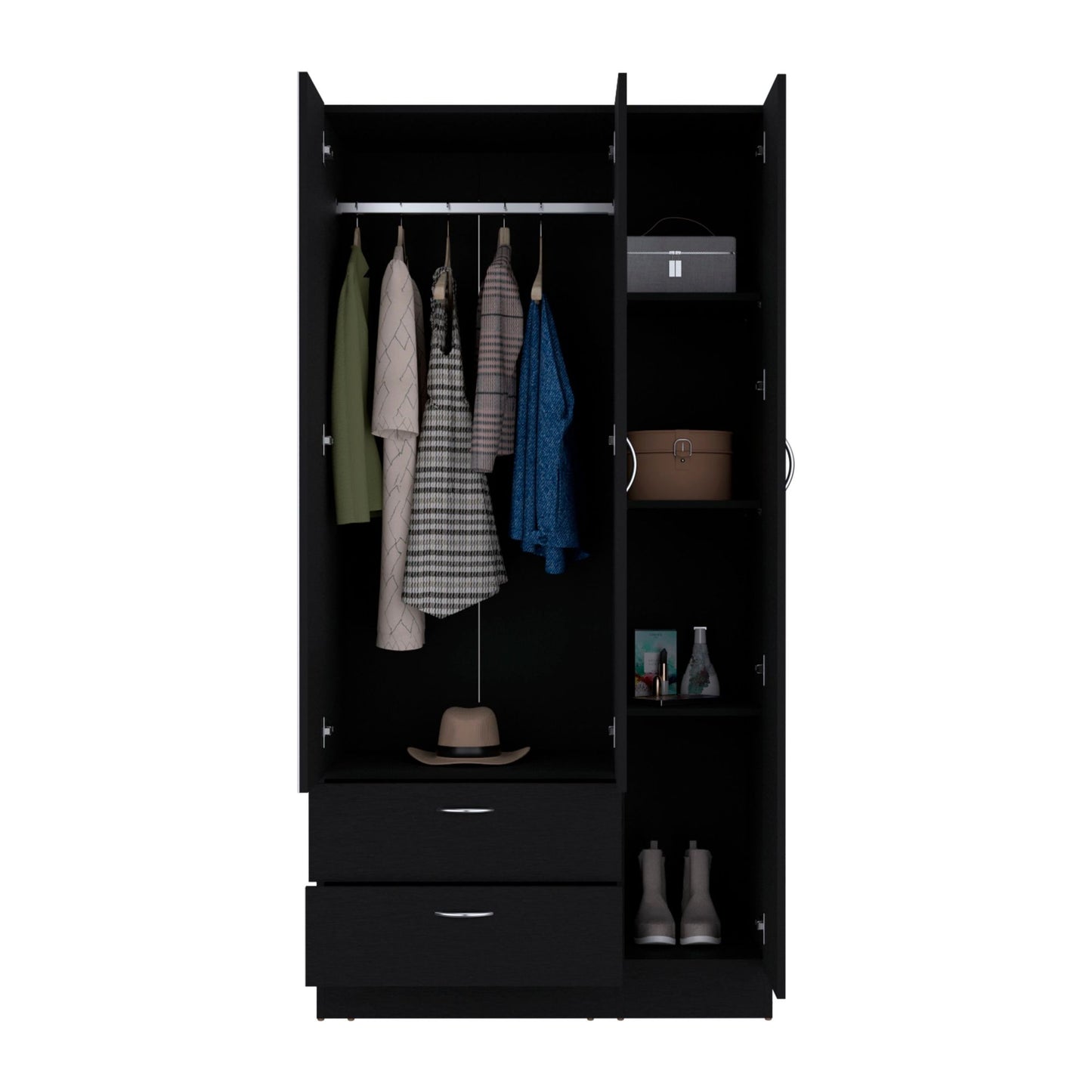 Haddam Armoire in Black