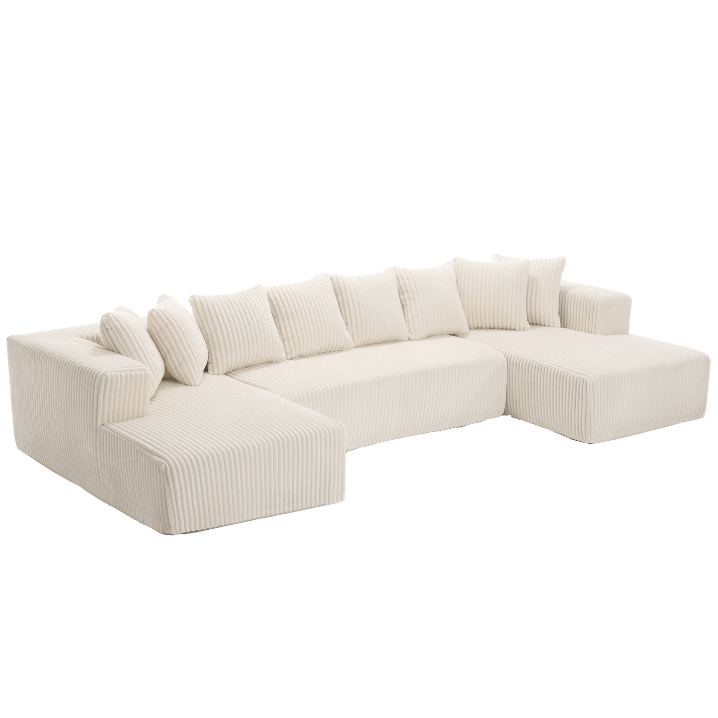 Newport 131'' Modular Ribbed Corduroy Sectional