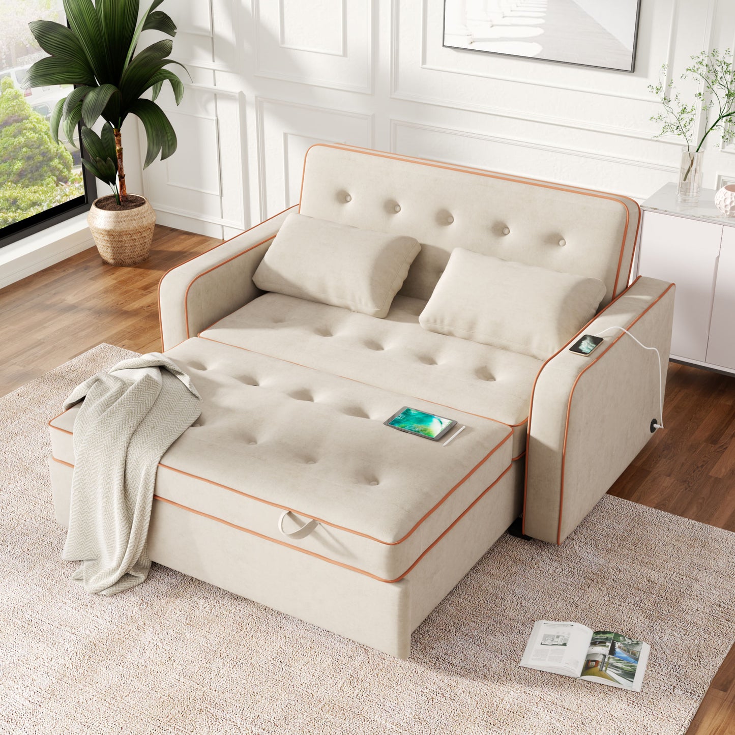 Evander Convertible Loveseat Sofa Sleeper