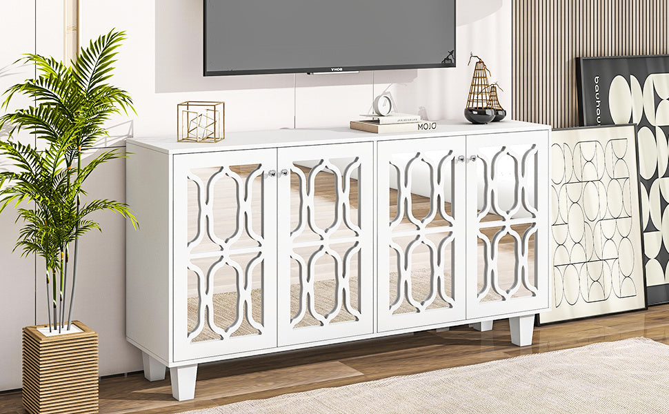 Lakewood Mirrored Buffet Cabinet with Adjustable Shelves