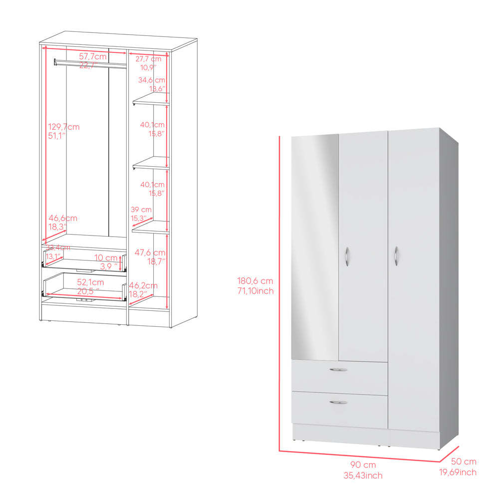 Haddam Armoire Haddam in White