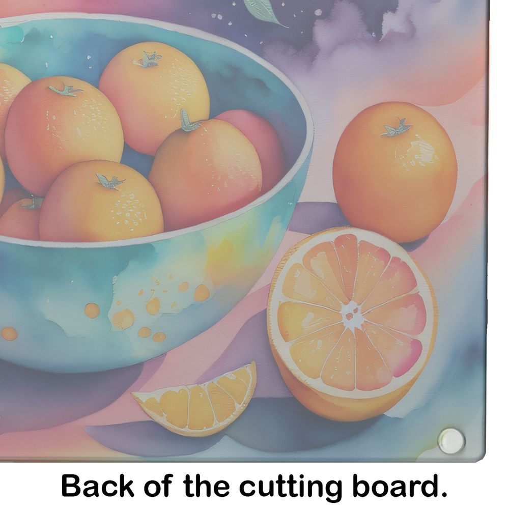 Oranges Glass Tempered Glass Kitchen Cutting and Serving Board