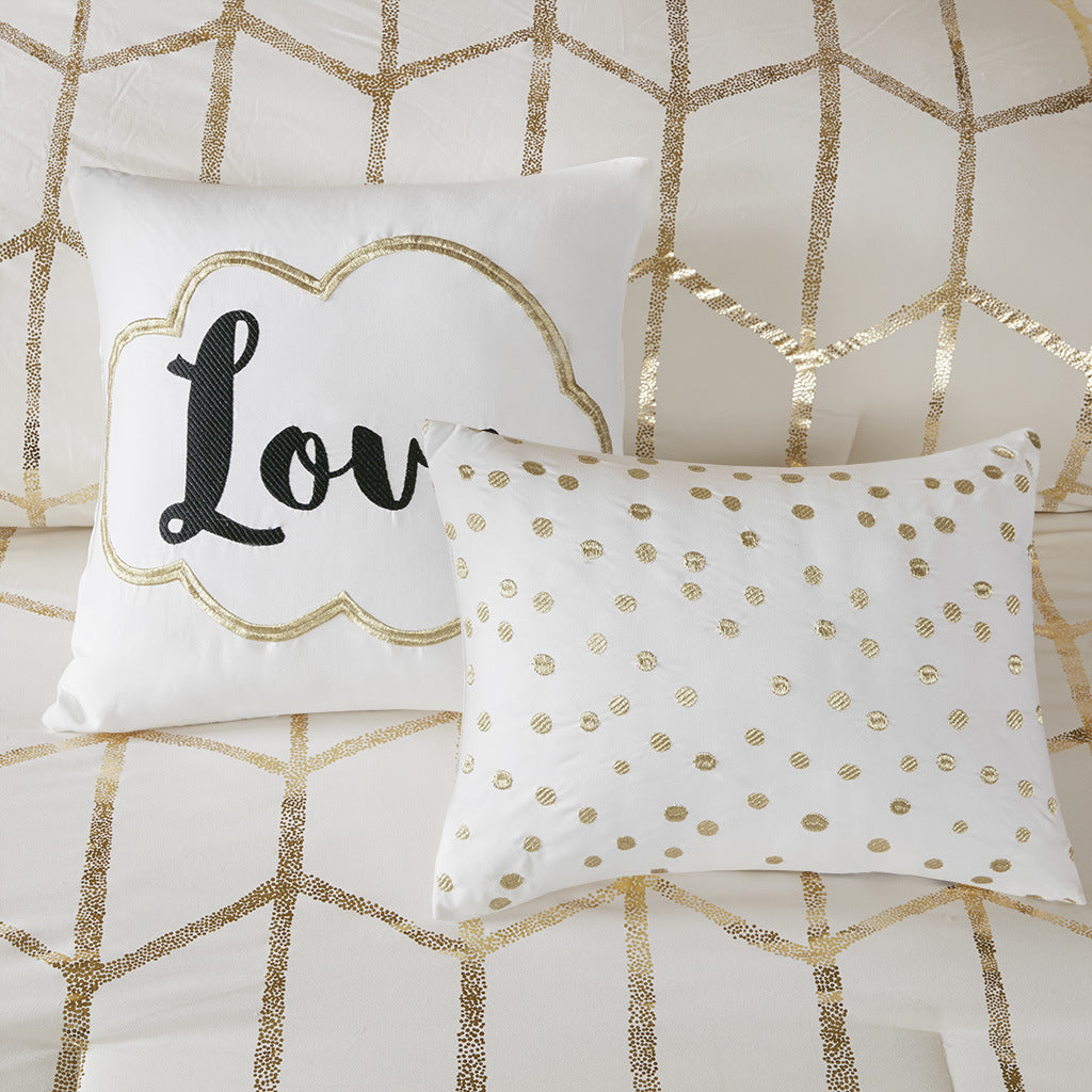 Metallic Printed Comforter Set