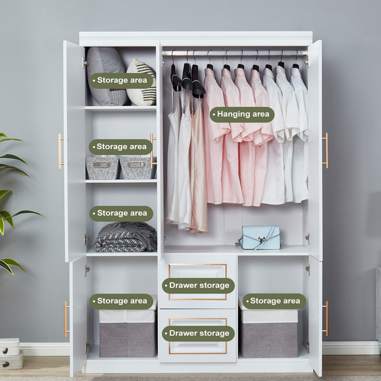 Jenson Freestanding Wardrobe Closet Collection