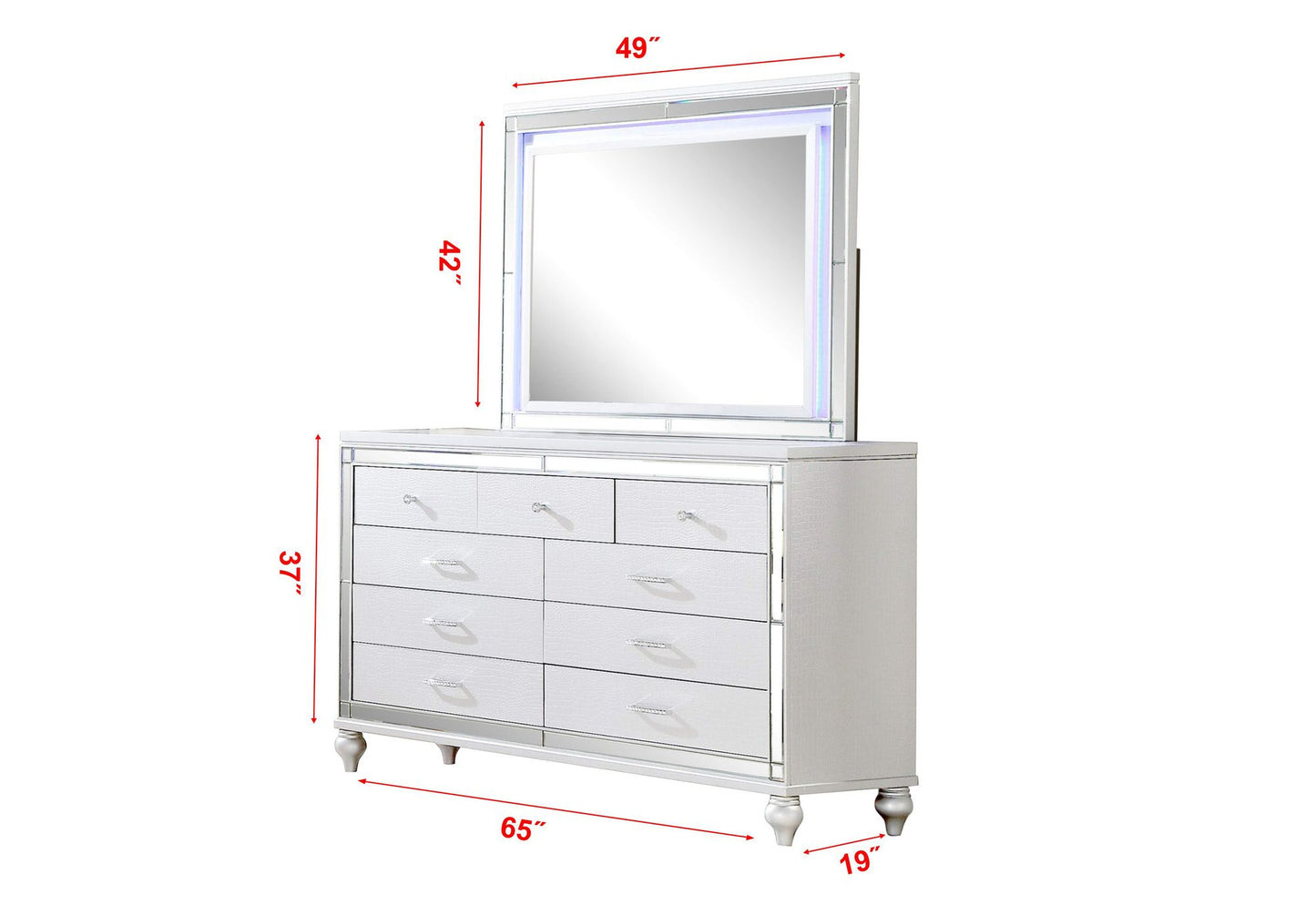 Sterling King 5 Pc. LED Bedroom Suite