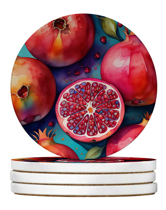 Pomegranates Large Sandstone Coasters Pack of 4