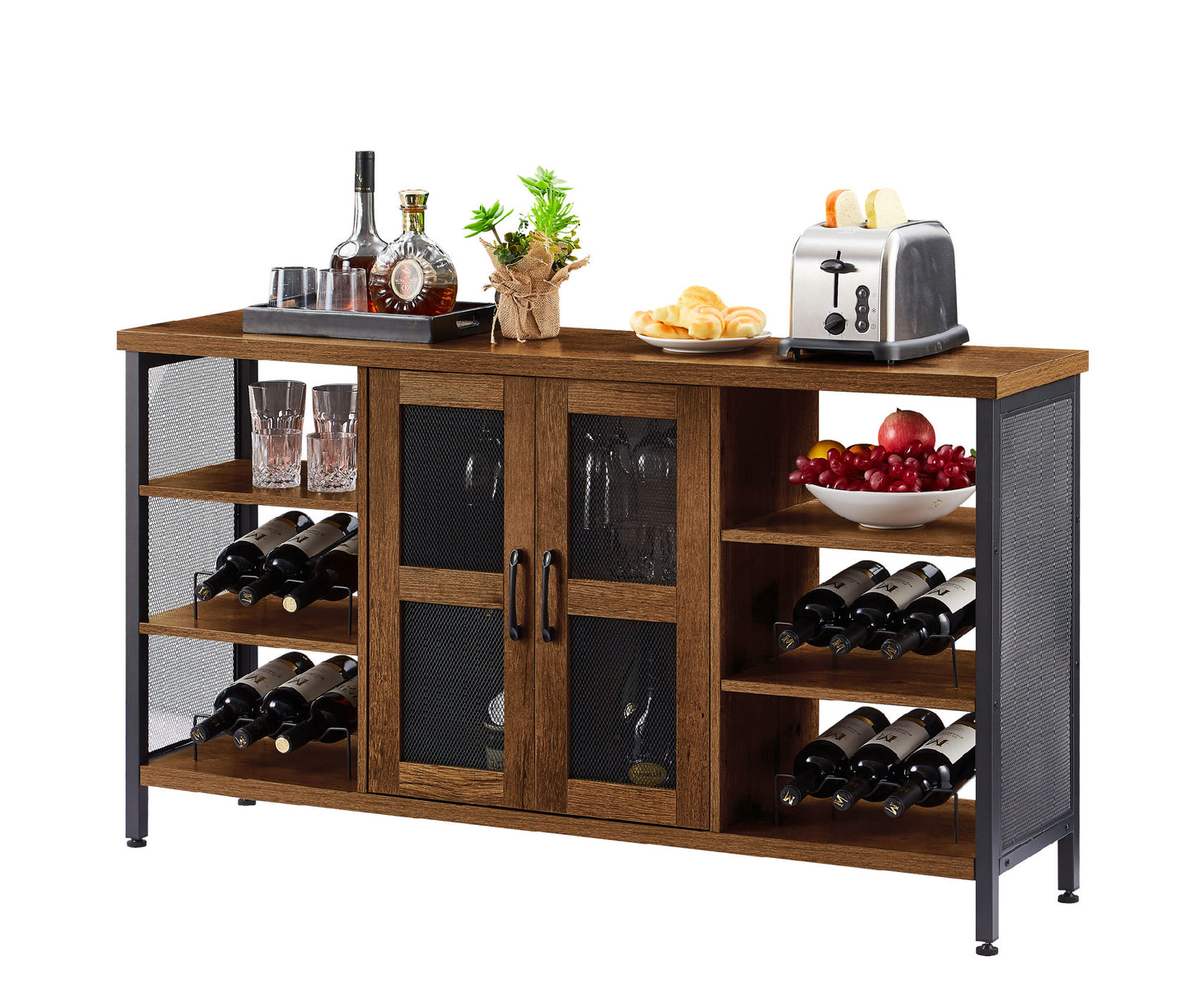 Remington Industrial Wine Bar Cabinet