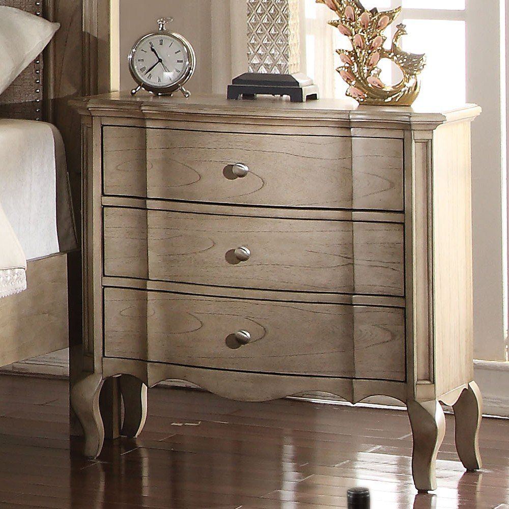 ACME Chelmsford Nightstand in Antique Taupe 26053