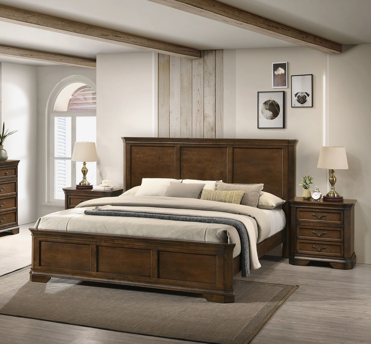 Buena Vista 3 Pc. King Bedroom Suite with in Walnut