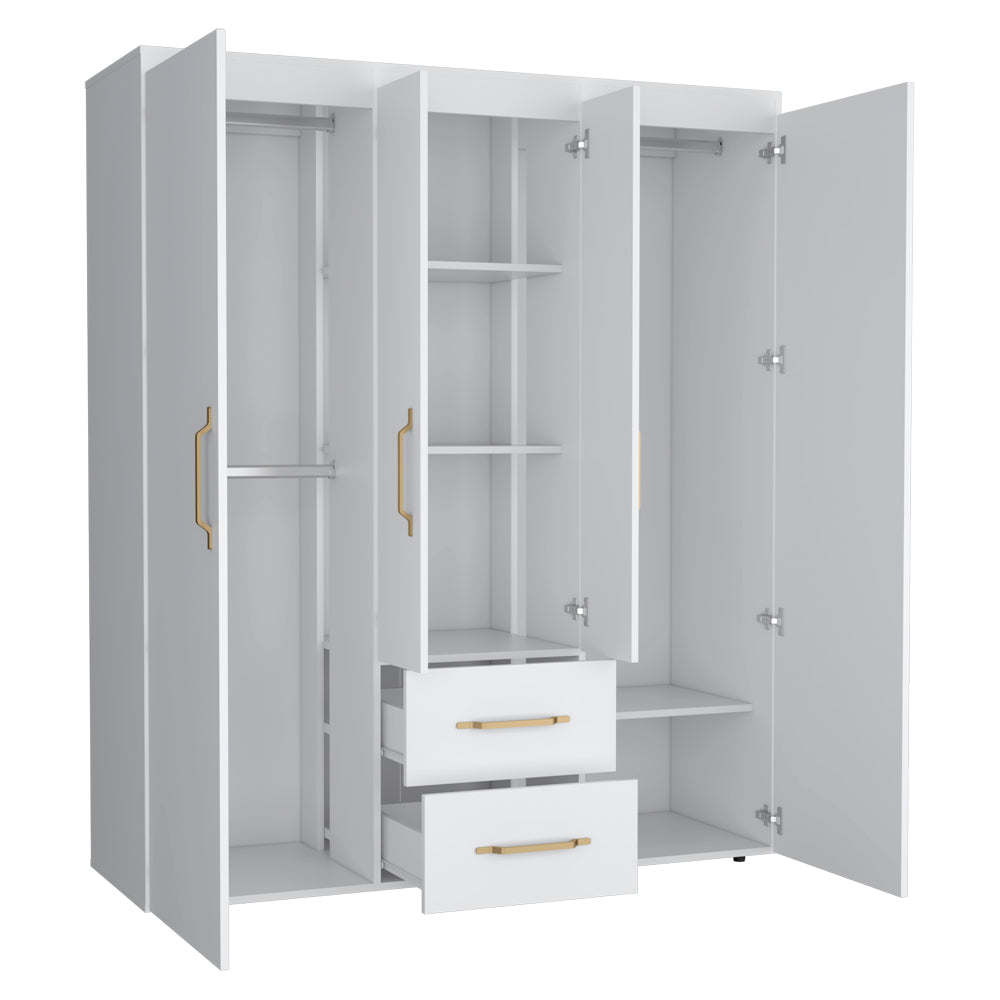 Elma Deluxe Armoire in White