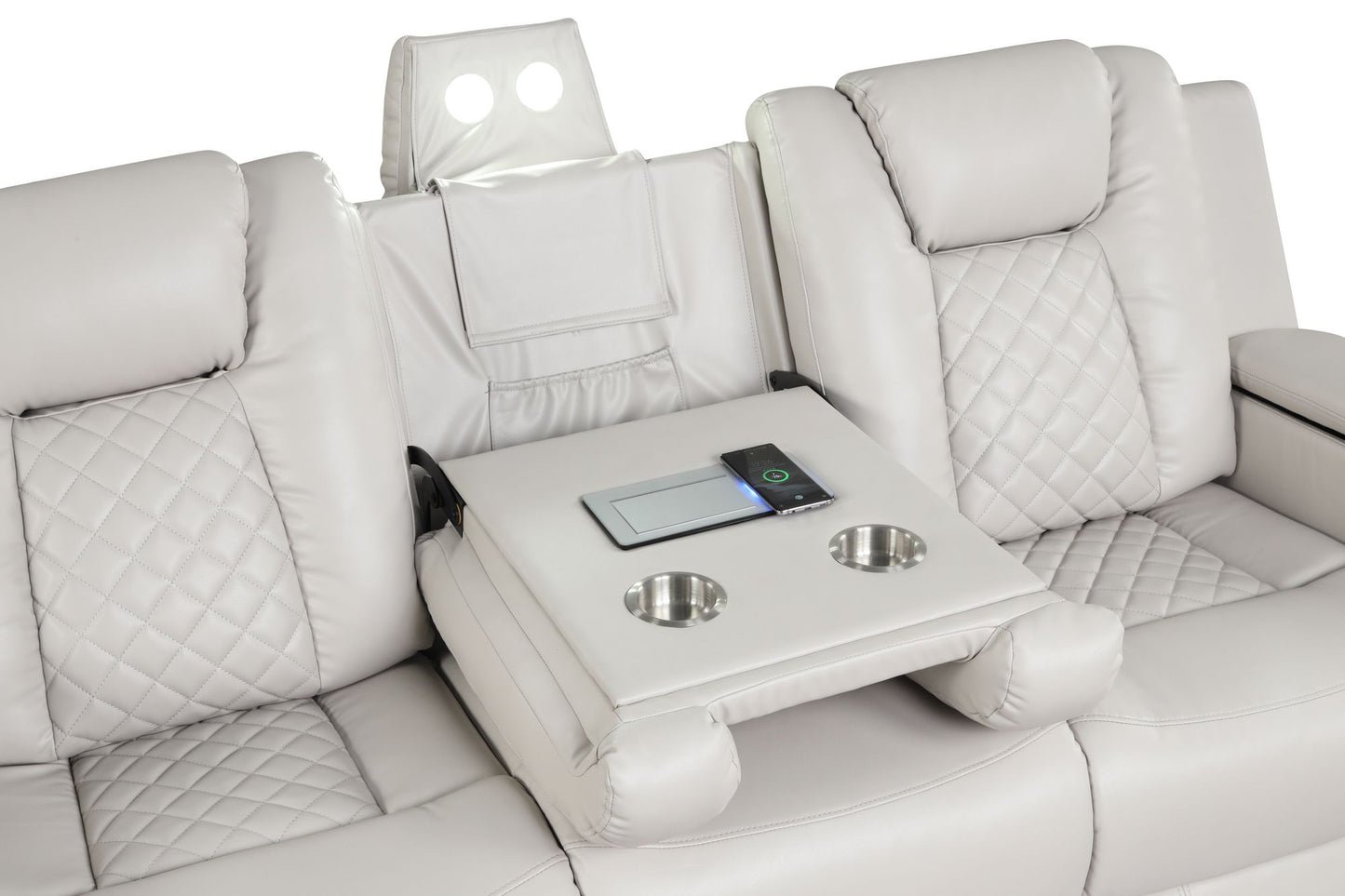 Rover 3 Pc. LED & Power Recliner Sofa Set  in Ice