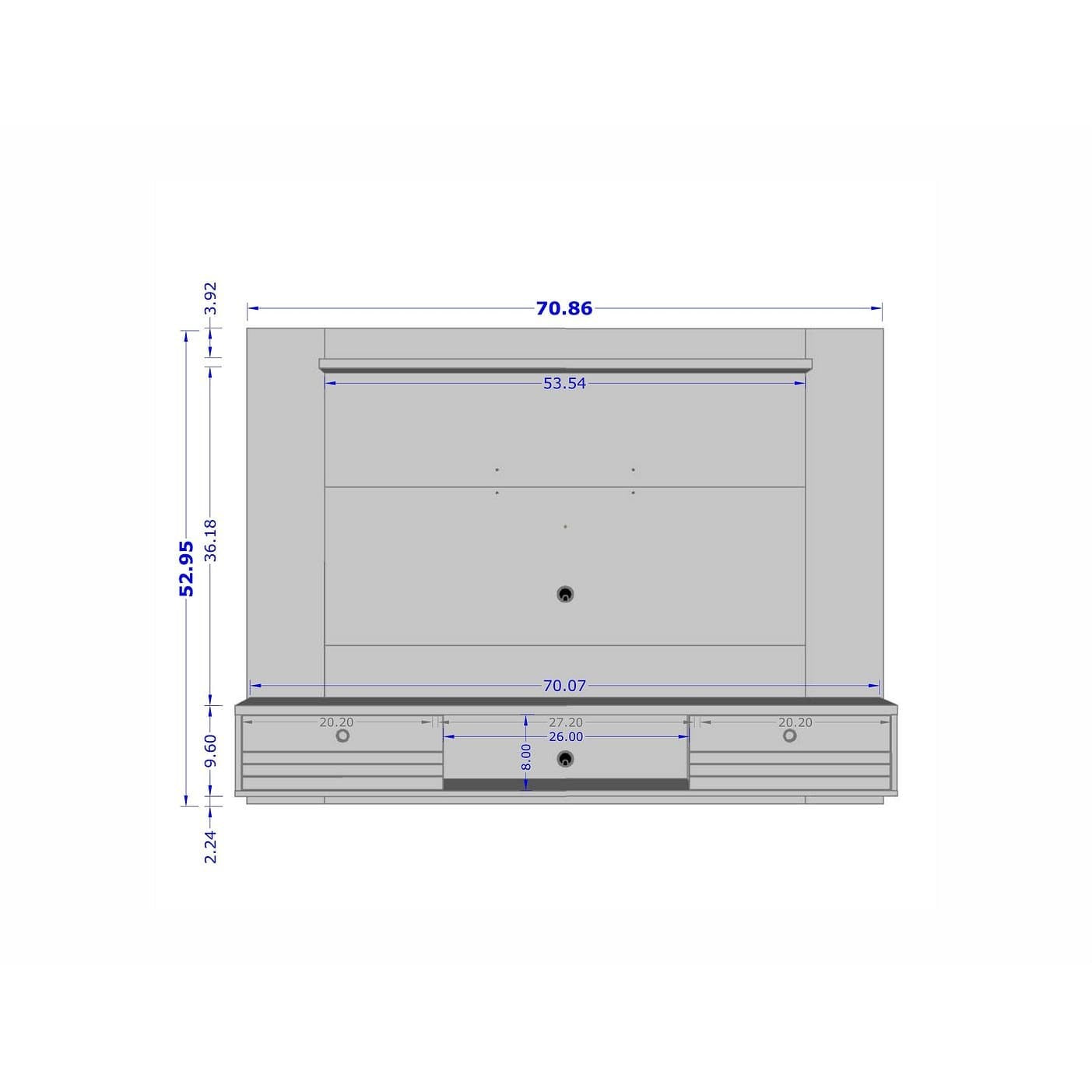 Liberty Floating Entertainment Center with Overhead Shelf