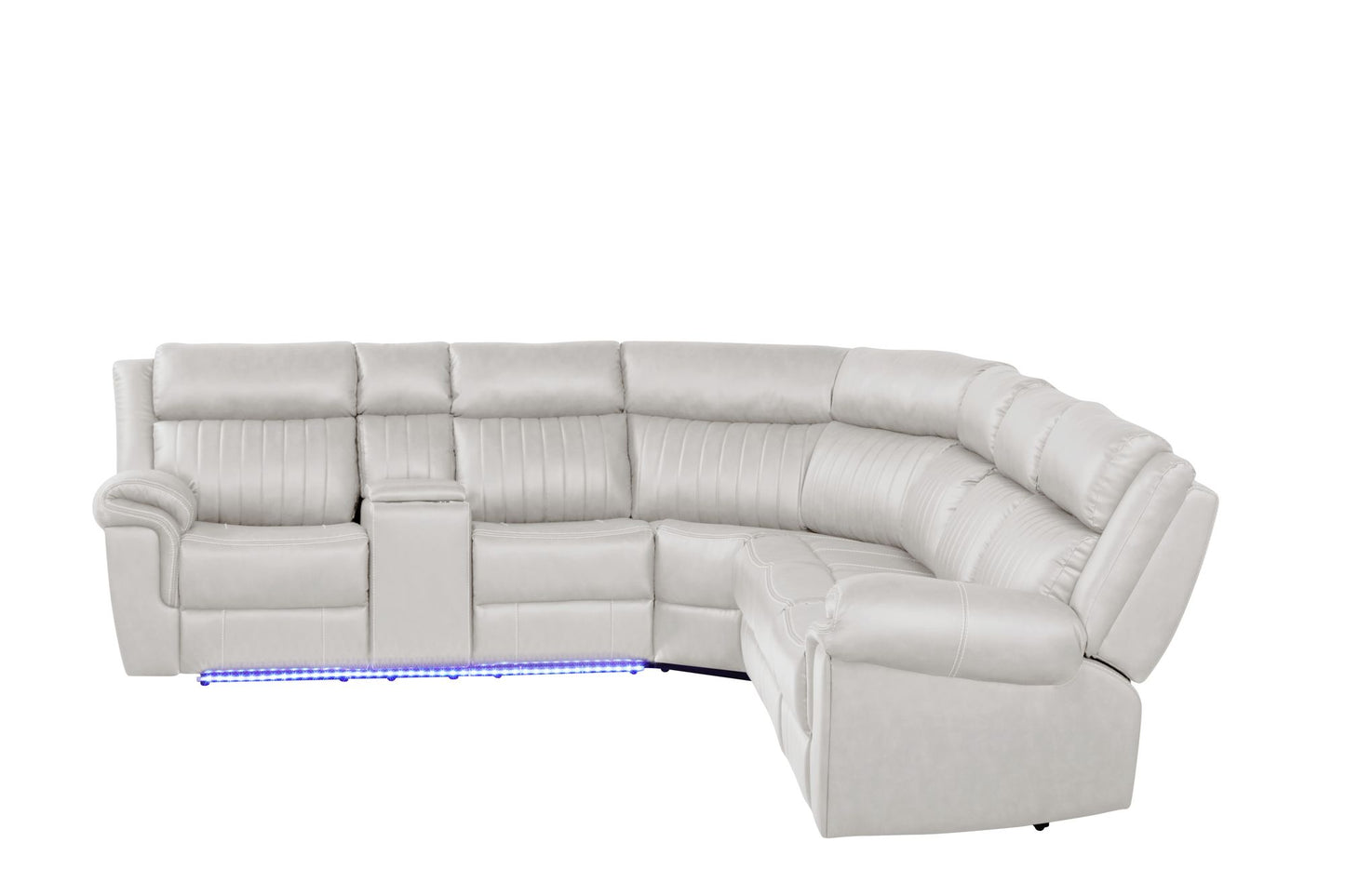 Selenium Vegan Leather Recliner Sectional Sofa