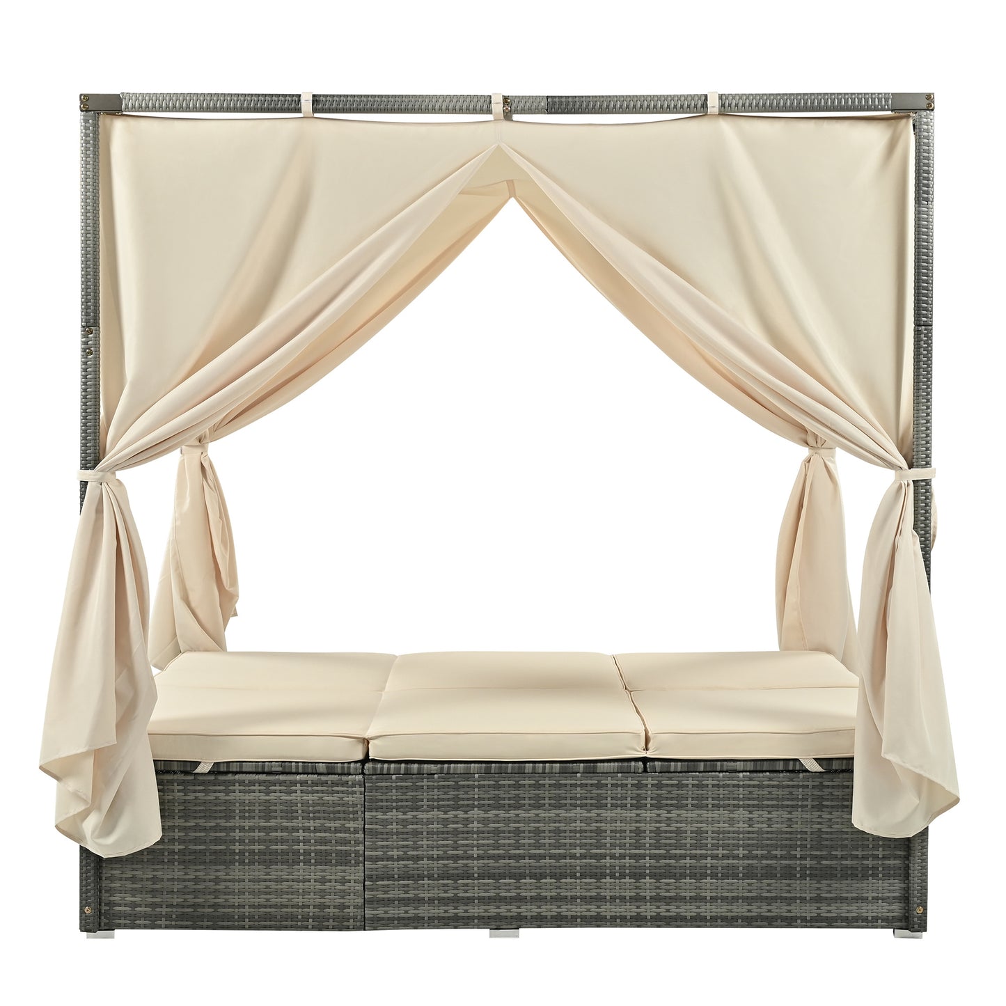 Pomona Adjustable Sun Bed With Curtain - Divine Heart L.A.