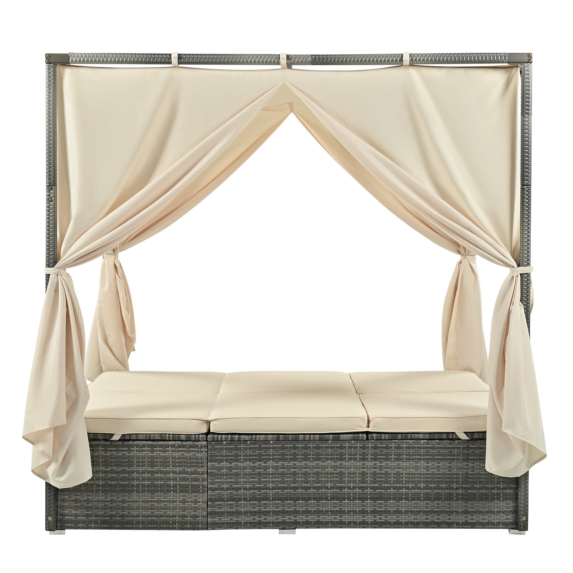 Pomona Adjustable Sun Bed With Curtain - Divine Heart L.A.