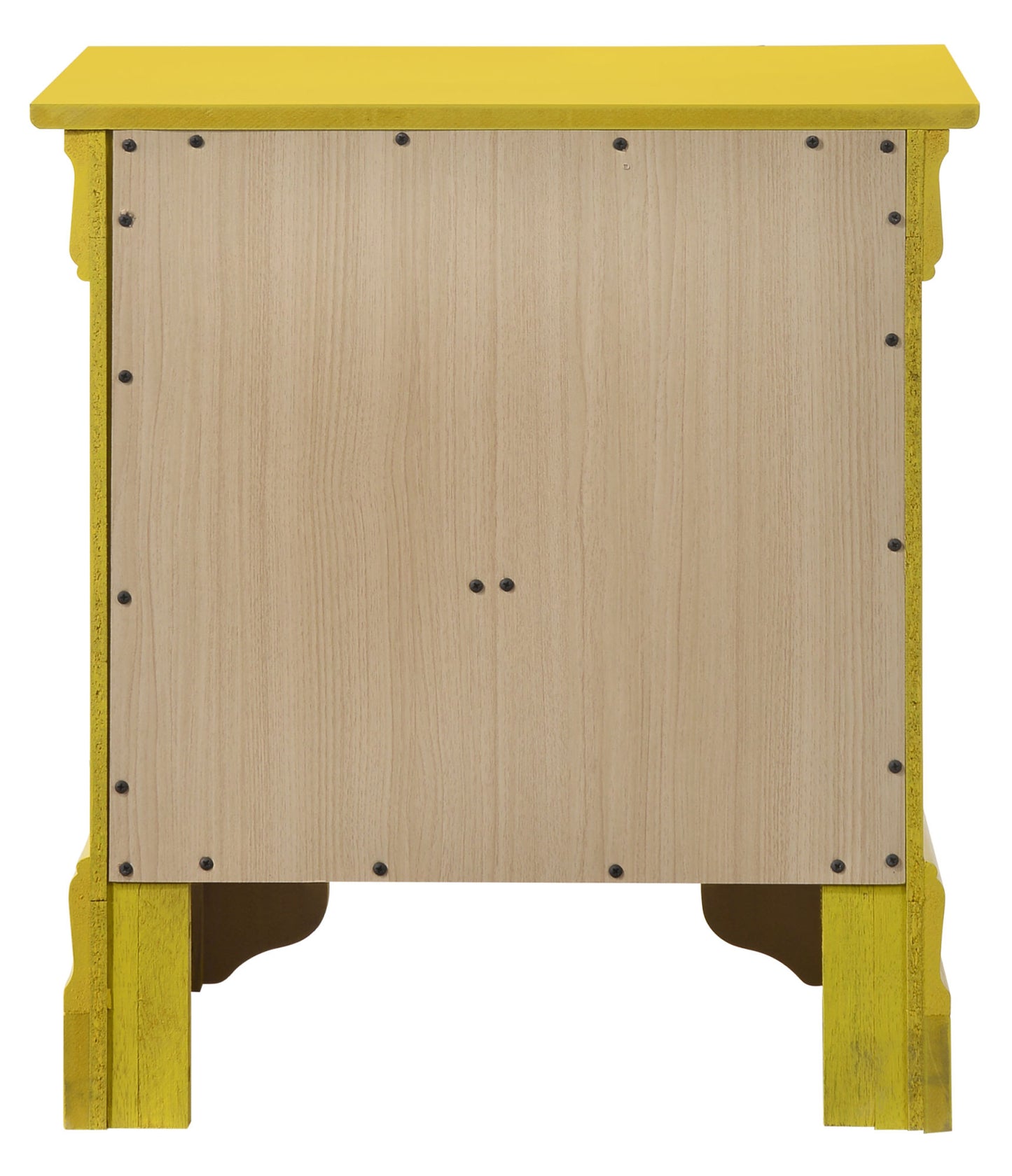 Louis Philippe 2 Drawer Nightstand in Yellow